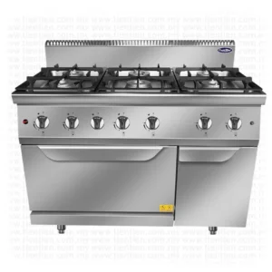 Professional Commercial Gas Cooker with Oven CookRite AT7G6BO-2 stainless steel 6 burners ♨️